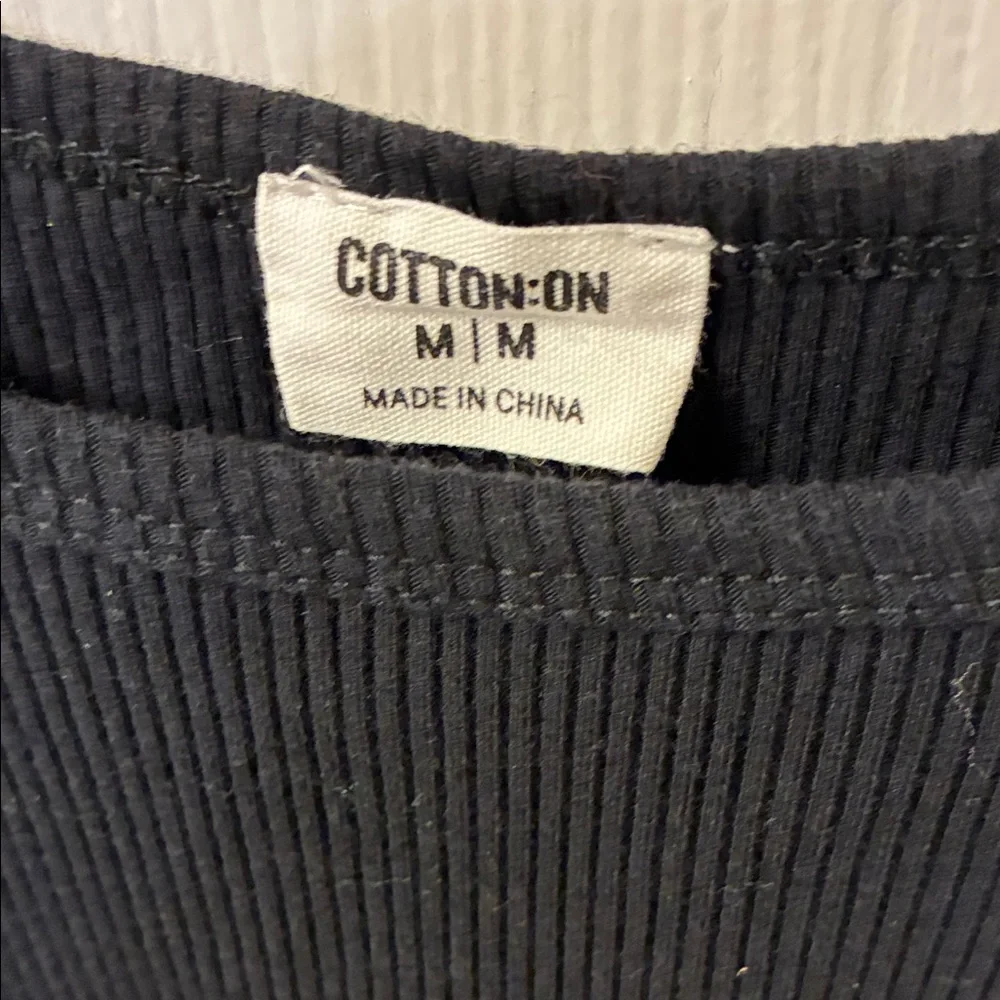 Cotton On Black and Green Ribbed Tank Top - Picture 2 of 9